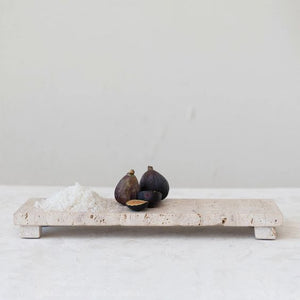 BIANCO TRAVERTINE SERVING BOARD