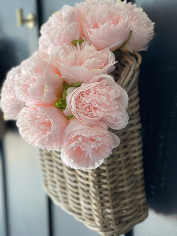 Faux Peony in Blush Pink