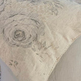 FADED ROSES LINEN PILLOW