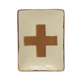 HANDMADE STONEWARE PLATE WITH SWISS CROSS | MULTIPLE COLOURS